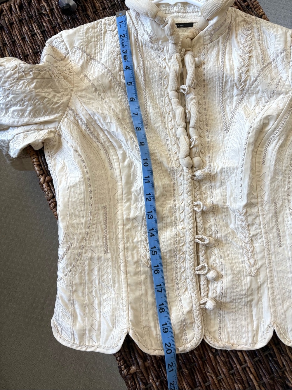 Elie Tahari Cream Quilted Detail Jacket - Picture 10 of 12